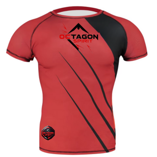 Octagon Spirit Performance Rashguard – Red/Black